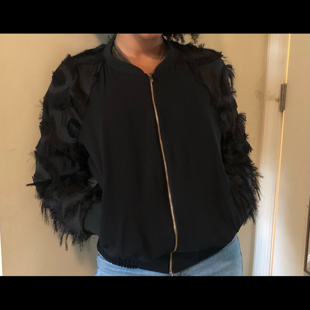 Black Feathered Bomber